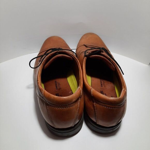 Florsheim Mens 11D Comfortech Ortholite Cap Toe Lace Up Men's Leather Shoes - Picture 3 of 7